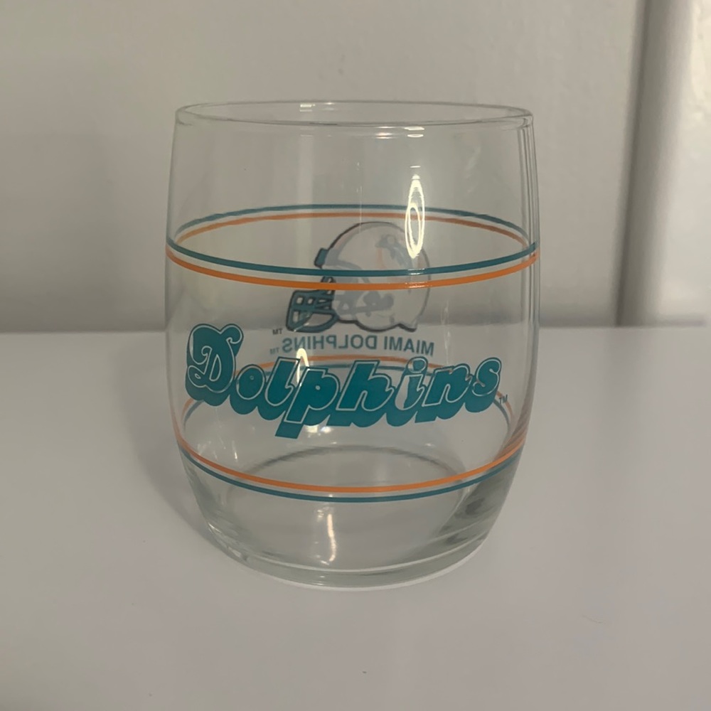 Vintage Miami Dolphins glass cup